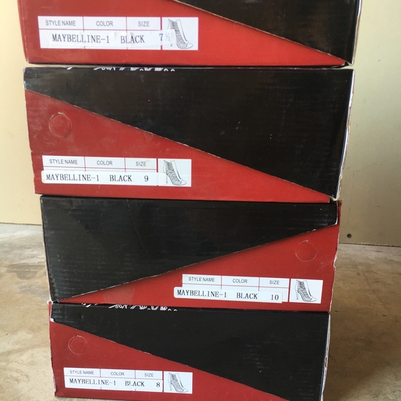 black caged heels - Picture 3 of 5